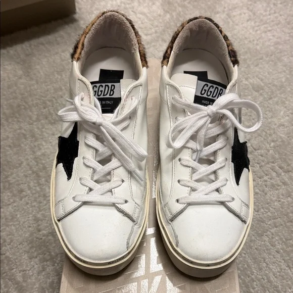 Golden Goose HI STAR with White and Black star sneakers - Picture 10 of 13